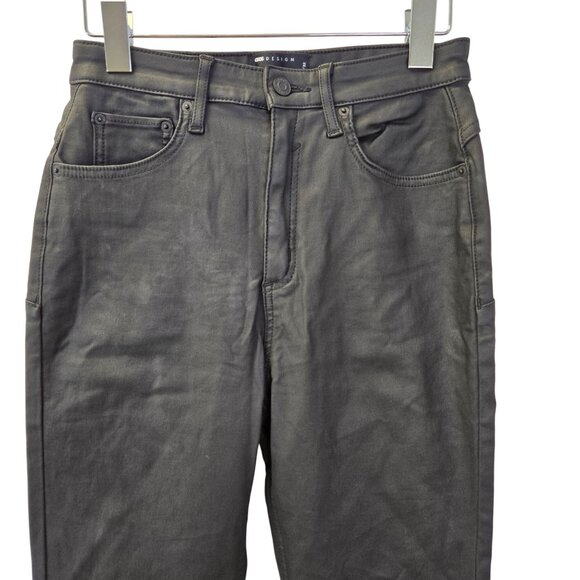 ASOS Black Coated High Rise Flare Jeans Size 28 - Picture 5 of 6